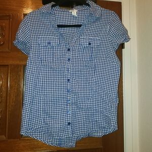 Blue Plaid button shirt